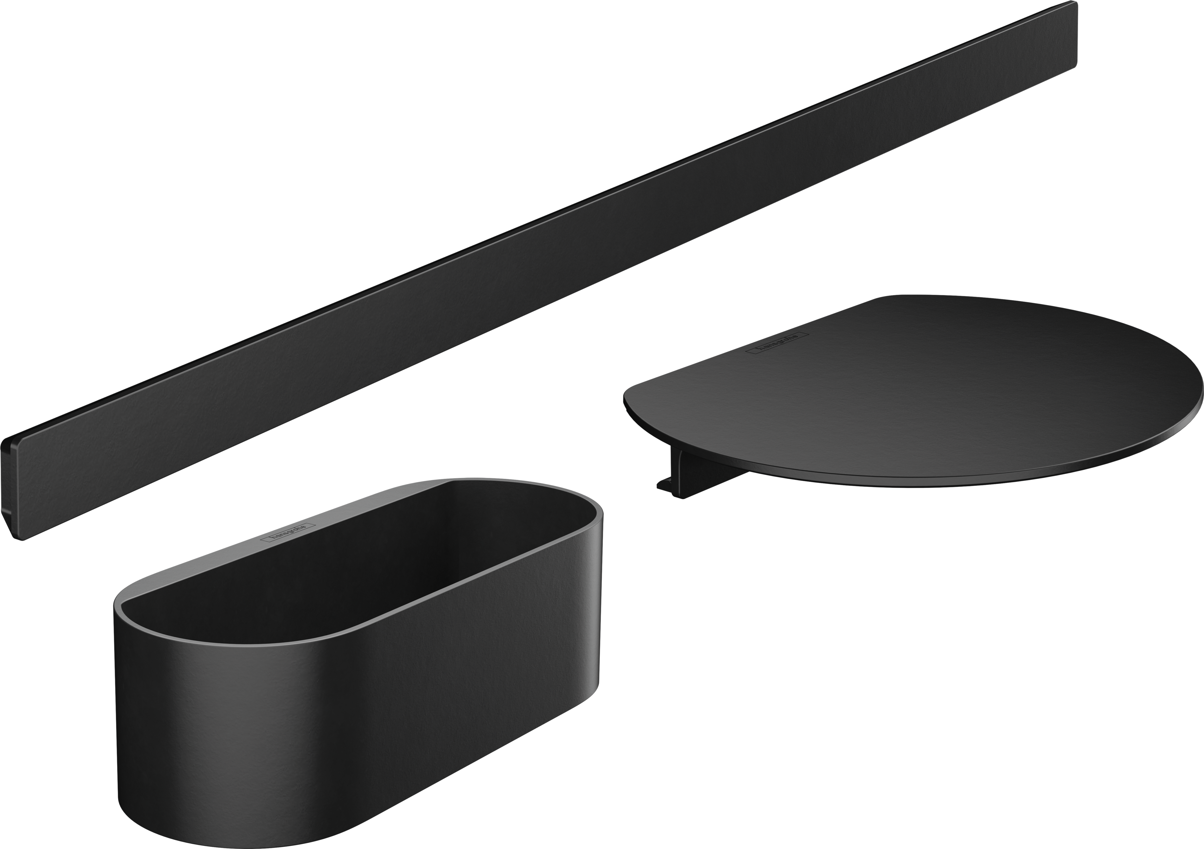 Hansgrohe Wallstoris Accessories Sets 1070 X 187 X 85mm Black - Matt