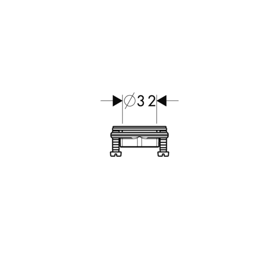 Hansgrohe Fixations 100 X 85 X 25mm detail view - Image 3