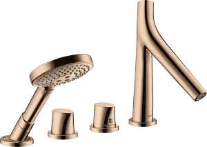 Axor Starck Organic Thermostatic Bath Filler Concealed 504 X 263 X 128mm Rose Gold/gold - Polished