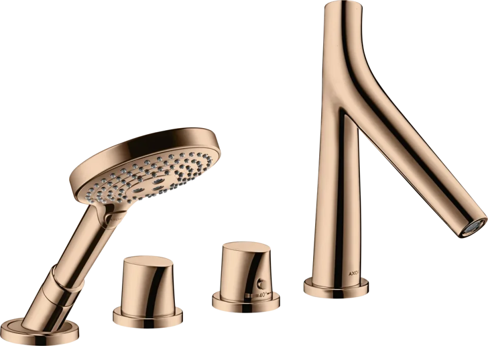 Axor Starck Organic Thermostatic Bath Filler Concealed 504 X 263 X 128mm Rose Gold/gold - Polished product image - Image 1