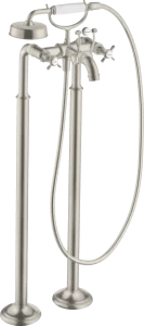 Axor Montreux 2-handle Manual Bath Mixer Floor-standing With Cross Handles Stainless Steel Optic