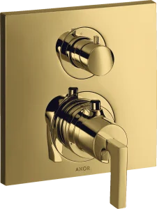 Axor Citterio Thermostatic Shower Mixer Concealed 217 X 187 X 135mm Gold - Polished
