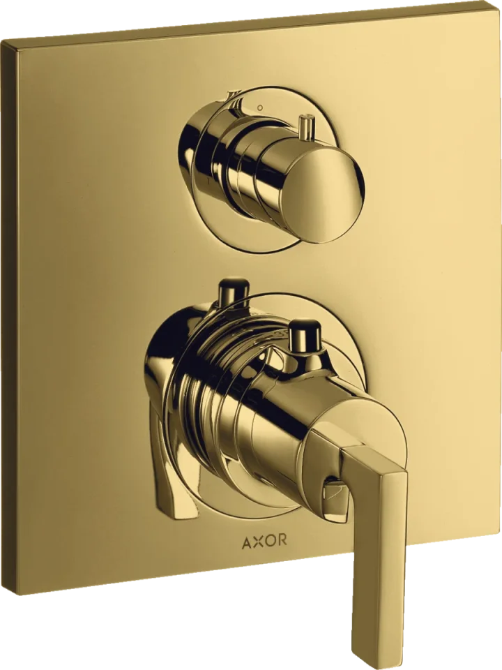 Axor Citterio Thermostatic Shower Mixer Concealed 217 X 187 X 135mm Gold - Polished product image - Image 1
