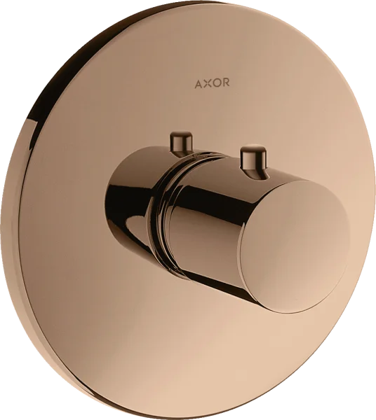 Axor Uno Thermostatic Shower Mixer Concealed 217 X 187 X 135mm Rose Gold/gold - Polished