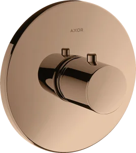 Axor Uno Thermostatic Shower Mixer Concealed 217 X 187 X 135mm Rose Gold/gold - Polished