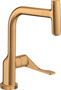 Axor Citterio Single Lever Kitchen Mixer Select 230 With Pull-out Spout Brushed Gold Optic
