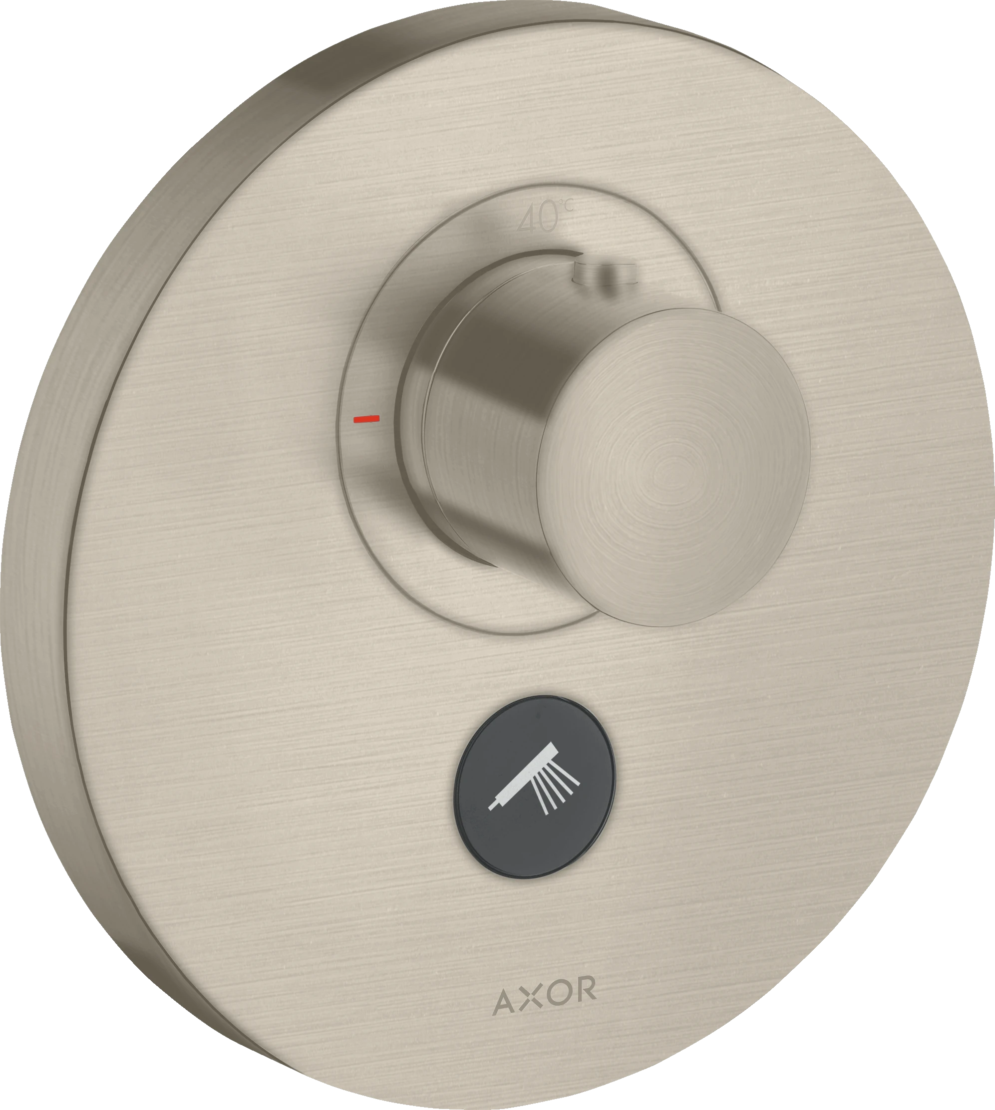Axor Showerselect Thermostatic Mixer Highflow Round For Concealed Installation For Multiple Outlets Brushed Nickel