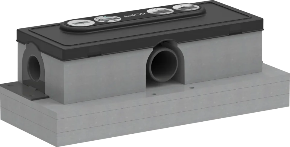 Axor Ubox Universal Concealed Basic Set Shower Wastes 425 X 175 X 150mm product image - Image 1