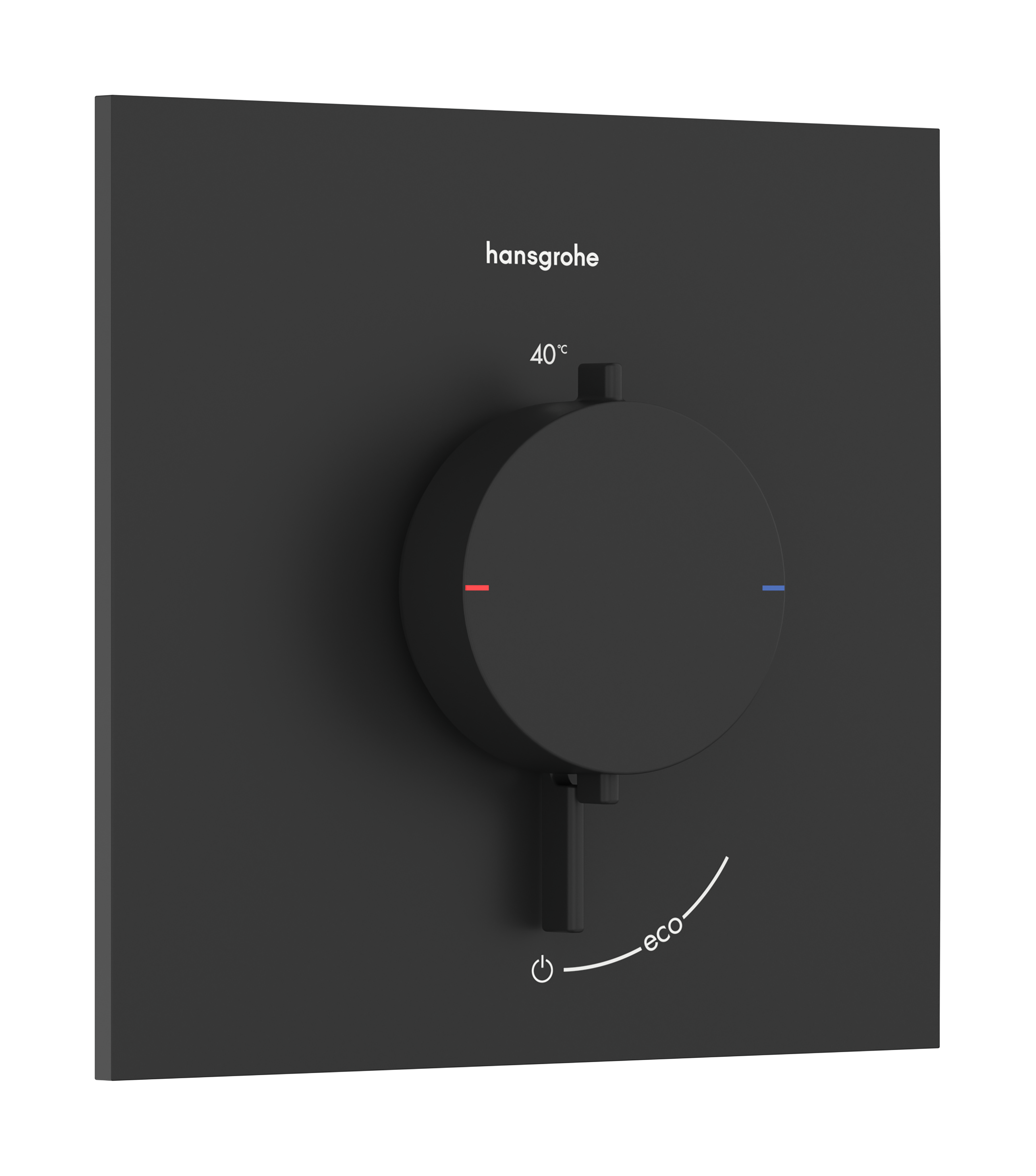 Hansgrohe Ecostat Comfort E Thermostatic Shower Mixer Concealed 262 X 233 X 168mm Black - Matt