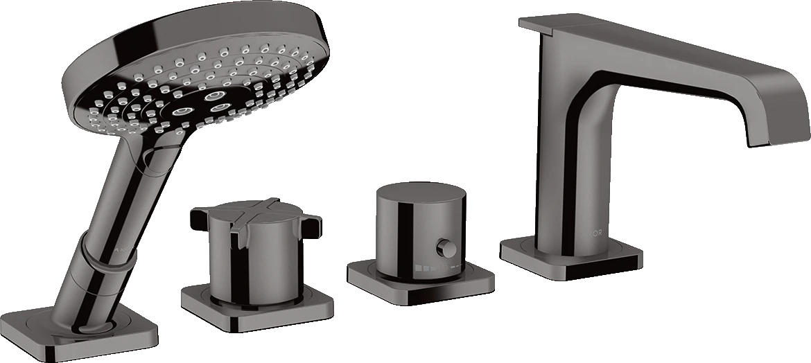 Axor Citterio E Thermostatic Bath Filler Concealed 490 X 265 X 125mm Gunmetal/chrome - Polished