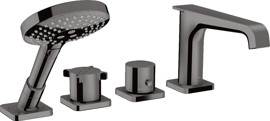 Axor Citterio E Thermostatic Bath Filler Concealed 490 X 265 X 125mm Gunmetal/chrome - Polished product image - Image 1