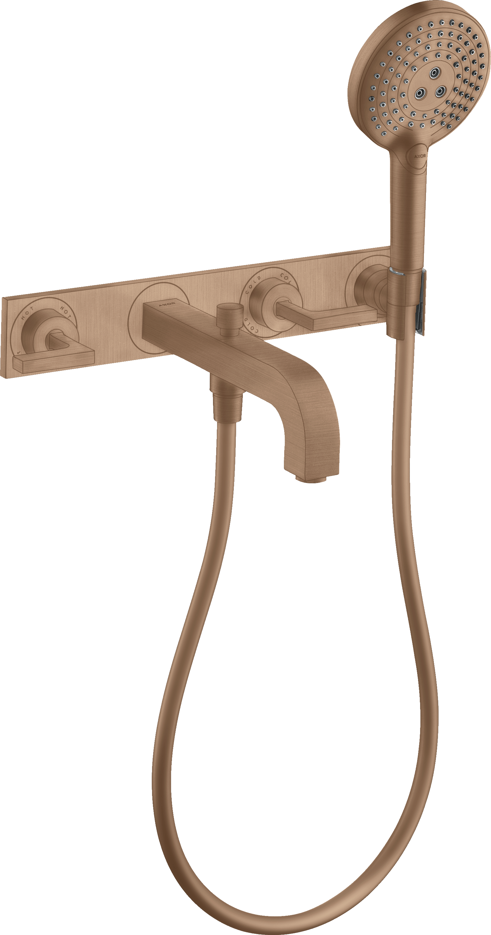 Axor Citterio Bath Mixers Concealed 504 X 263 X 128mm Rose Gold/gold - Brushed