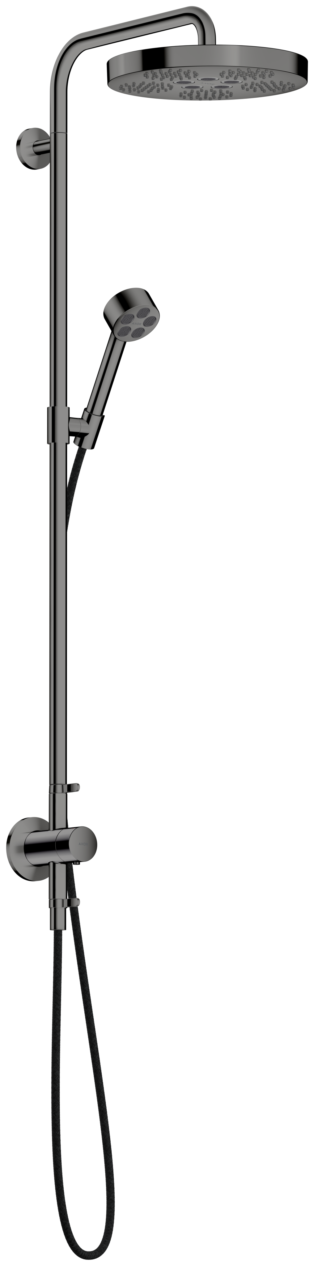 Axor One Showerpipes With Thermostatic Mixer 1015 X 350 X 170mm Gunmetal/chrome - Polished