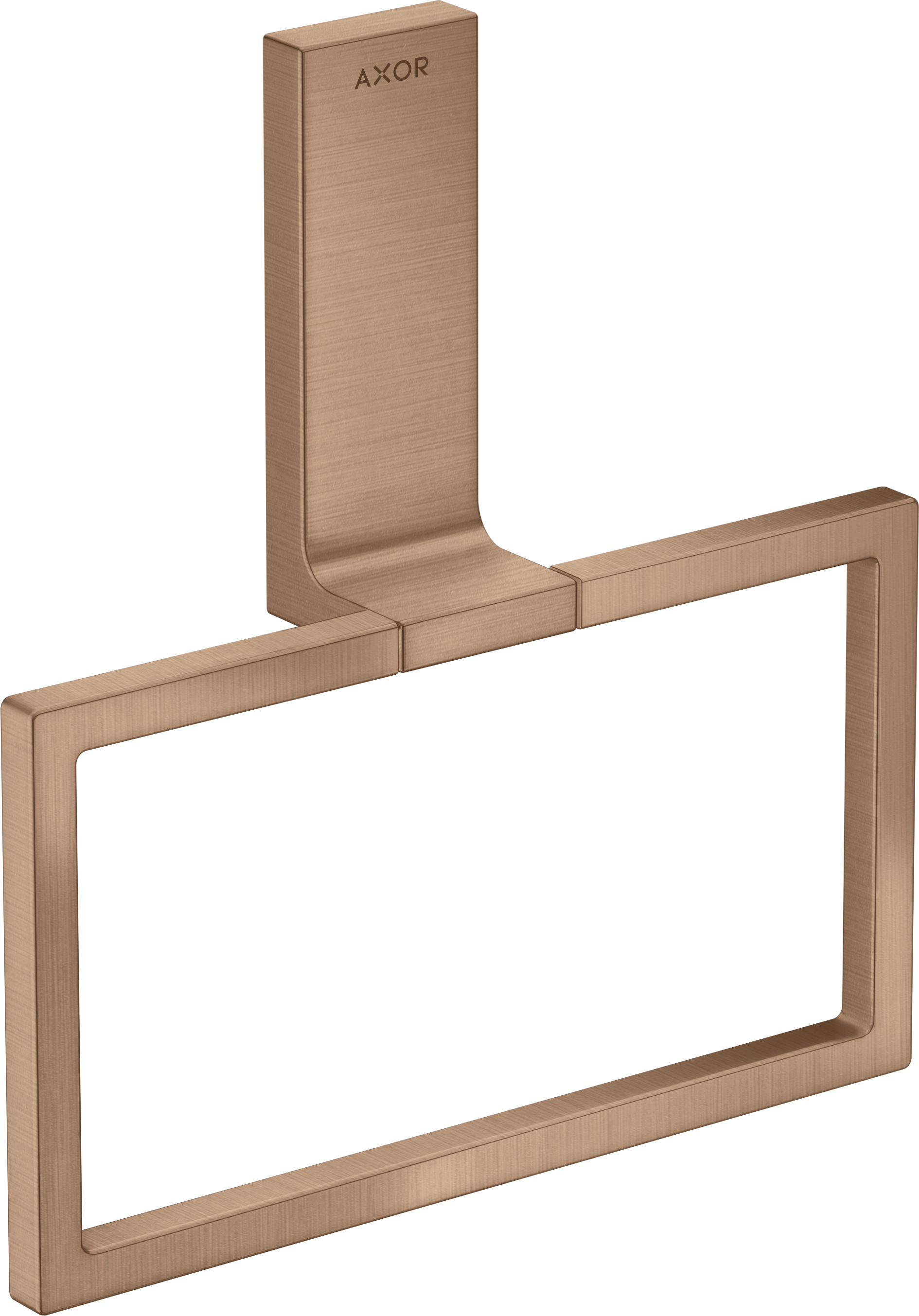 Axor Universal Rectangular Towel Ring 285 X 157 X 82mm Rose Gold/gold - Brushed