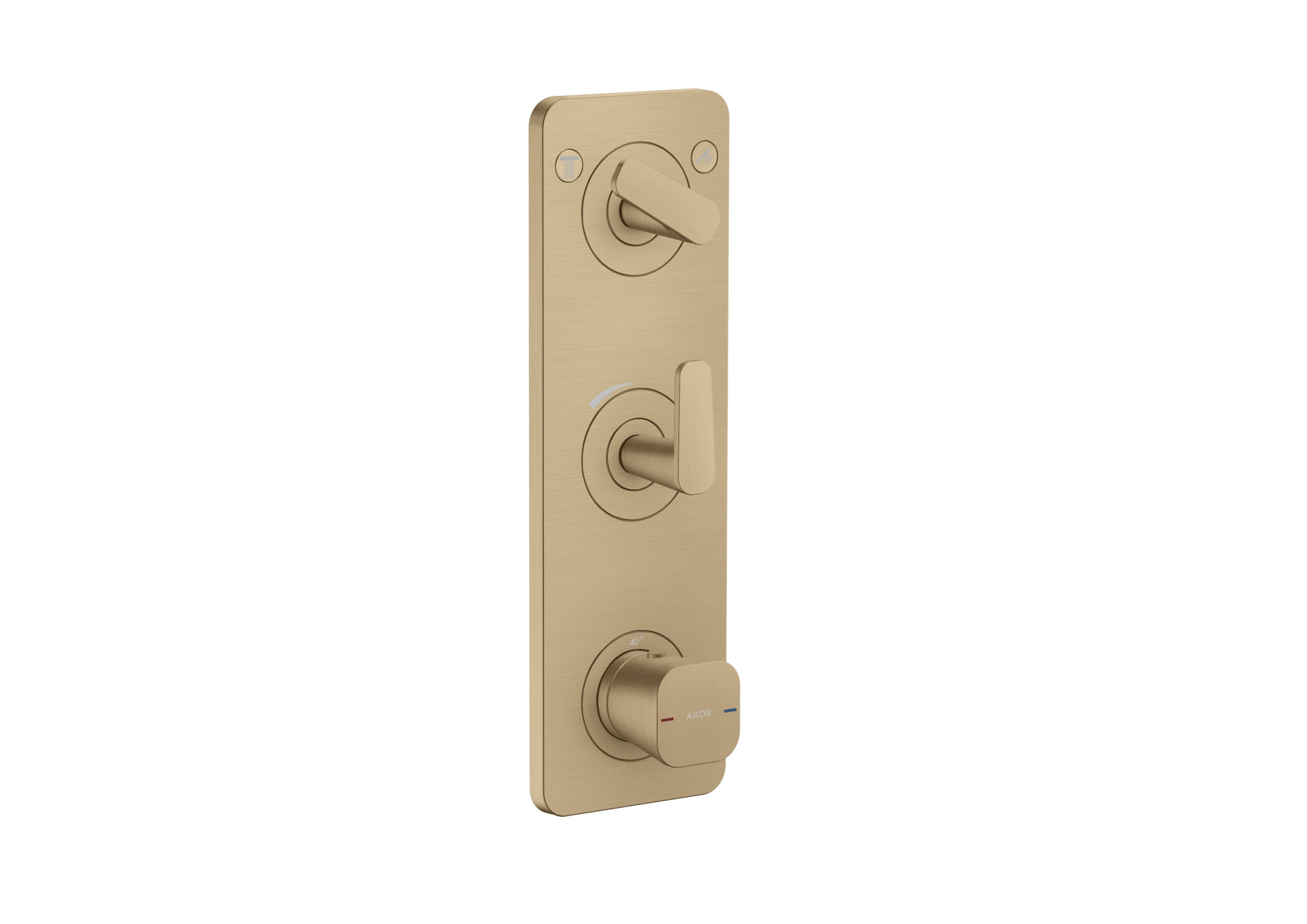 Axor Citterio C Thermostatic Shower Mixer Concealed 458 X 247 X 107mm Bronze - Brushed