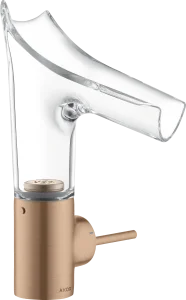 Axor Starck V Single Lever Basin Mixer 140 With Glass Spout Without Waste