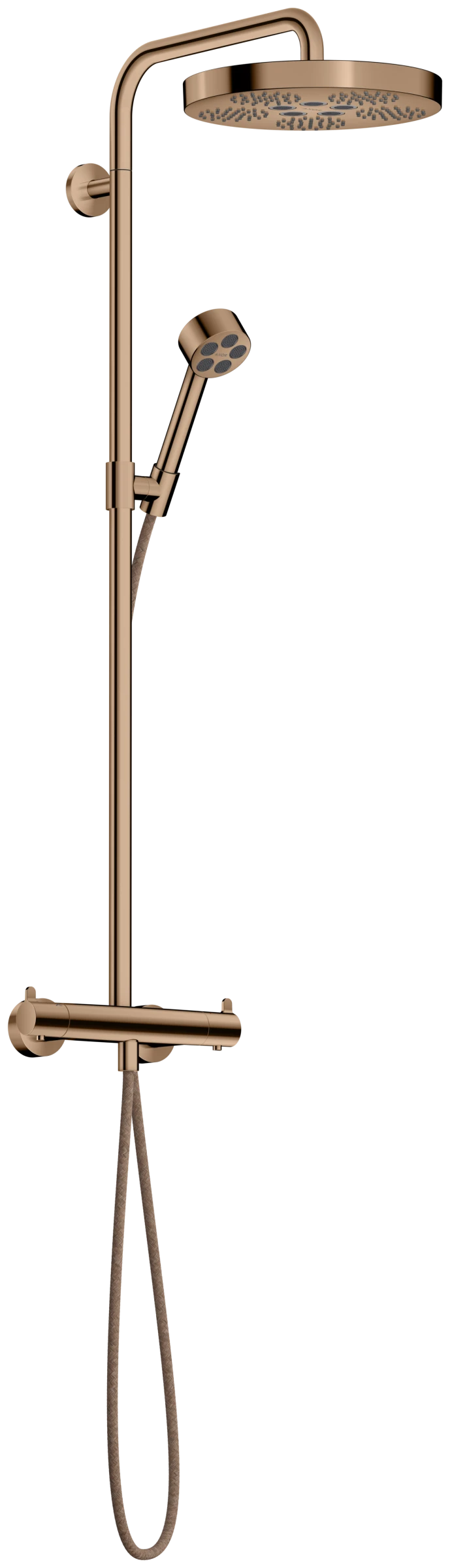 Axor One Showerpipes With Thermostatic Mixer 1020 X 350 X 170mm Rose Gold/gold - Polished