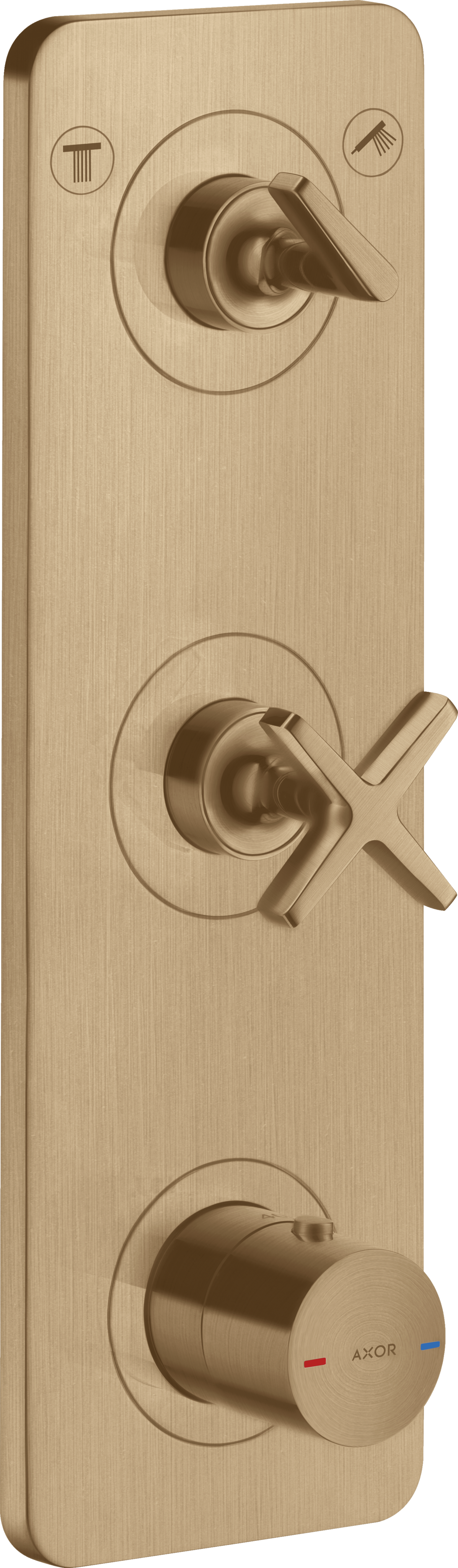 Axor Citterio E Thermostatic Shower Mixer Concealed 440 X 238 X 102mm Bronze - Brushed