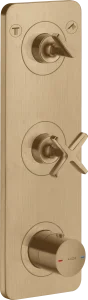 Axor Citterio E Thermostatic Module 380/120 For Concealed Installation For 2 Outlets With Plate Brushed Bronze