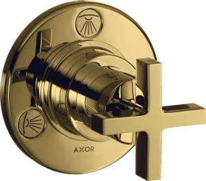 Axor Citterio Manual Shut-off & Diverter Valves 130 X 110 X 87mm Gold - Polished