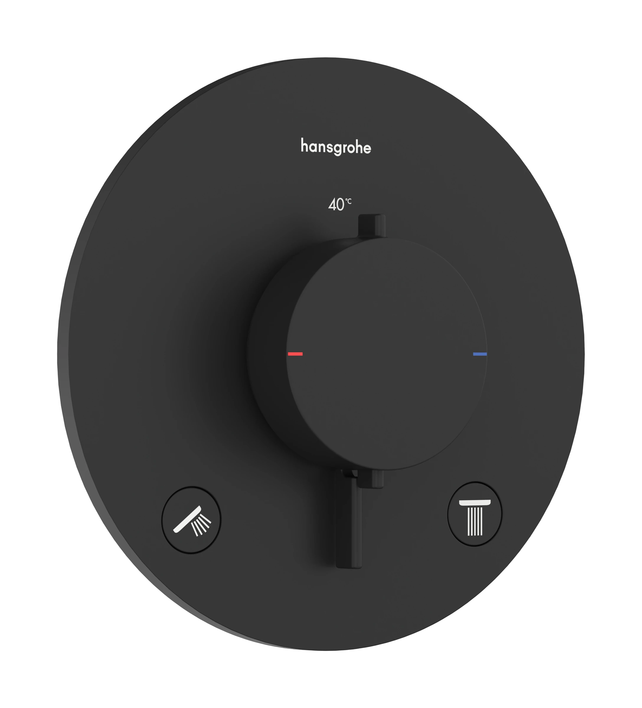 Hansgrohe Ecostat Comfort S Thermostatic Shower Mixer Concealed 262 X 233 X 168mm Black - Matt