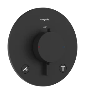 Hansgrohe Ecostat Comfort S Thermostatic Shower Mixer Concealed 262 X 233 X 168mm Black - Matt