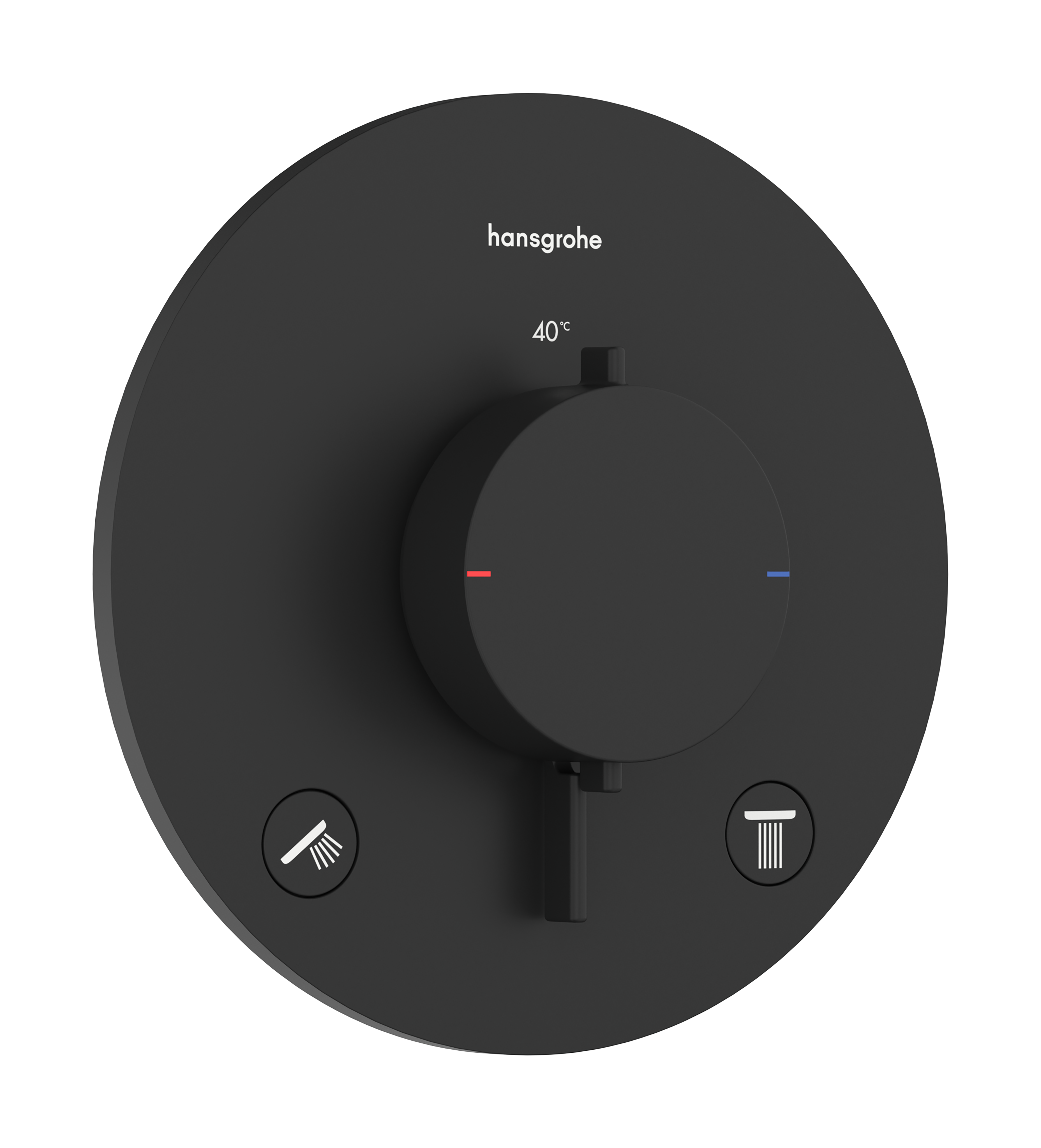 Hansgrohe Ecostat Comfort S Thermostatic Shower Mixer Concealed 262 X 233 X 168mm Black - Matt
