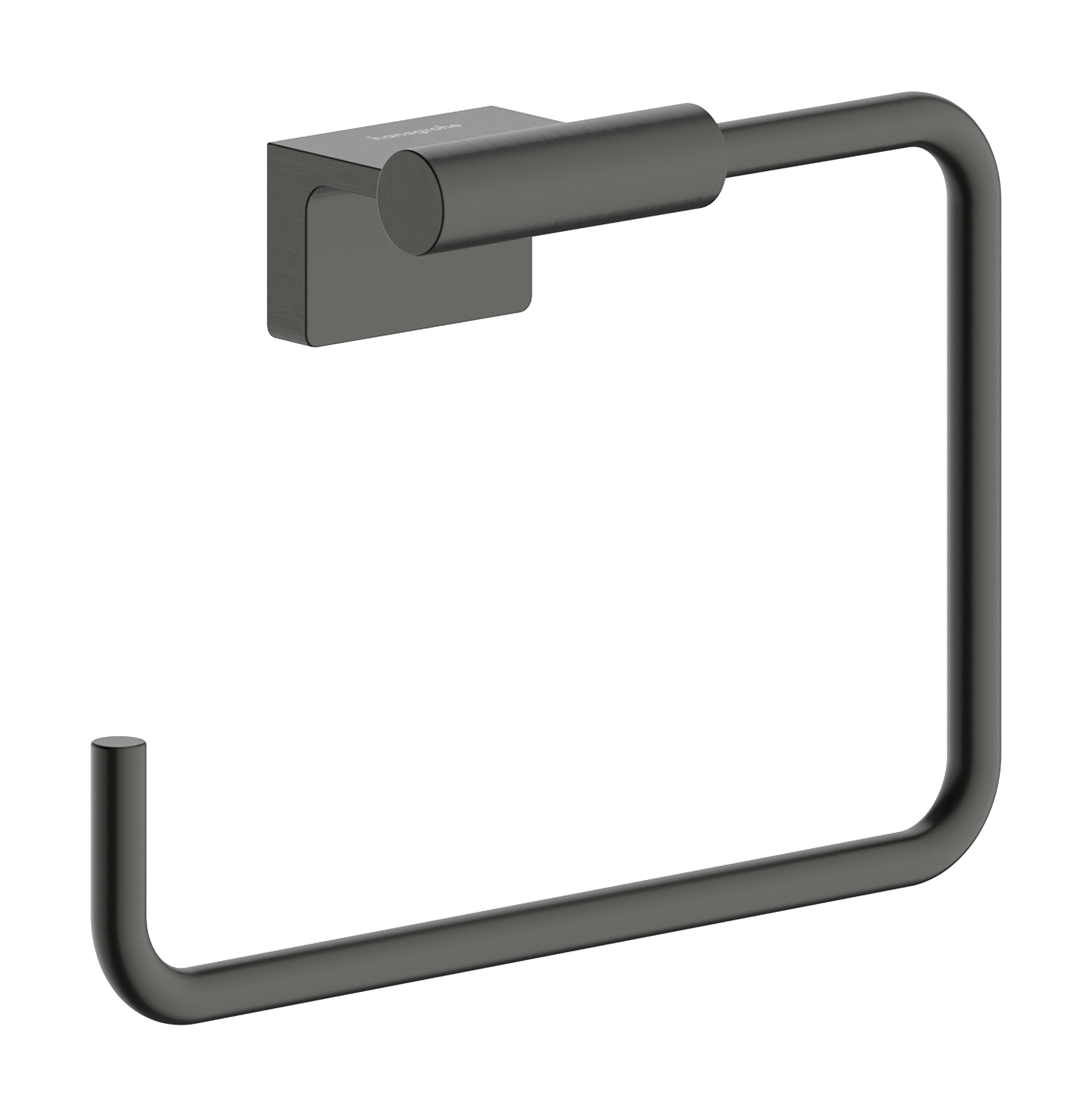 Hansgrohe Addstoris S Towel Ring 140 X 60 X 240mm Gunmetal/chrome - Brushed