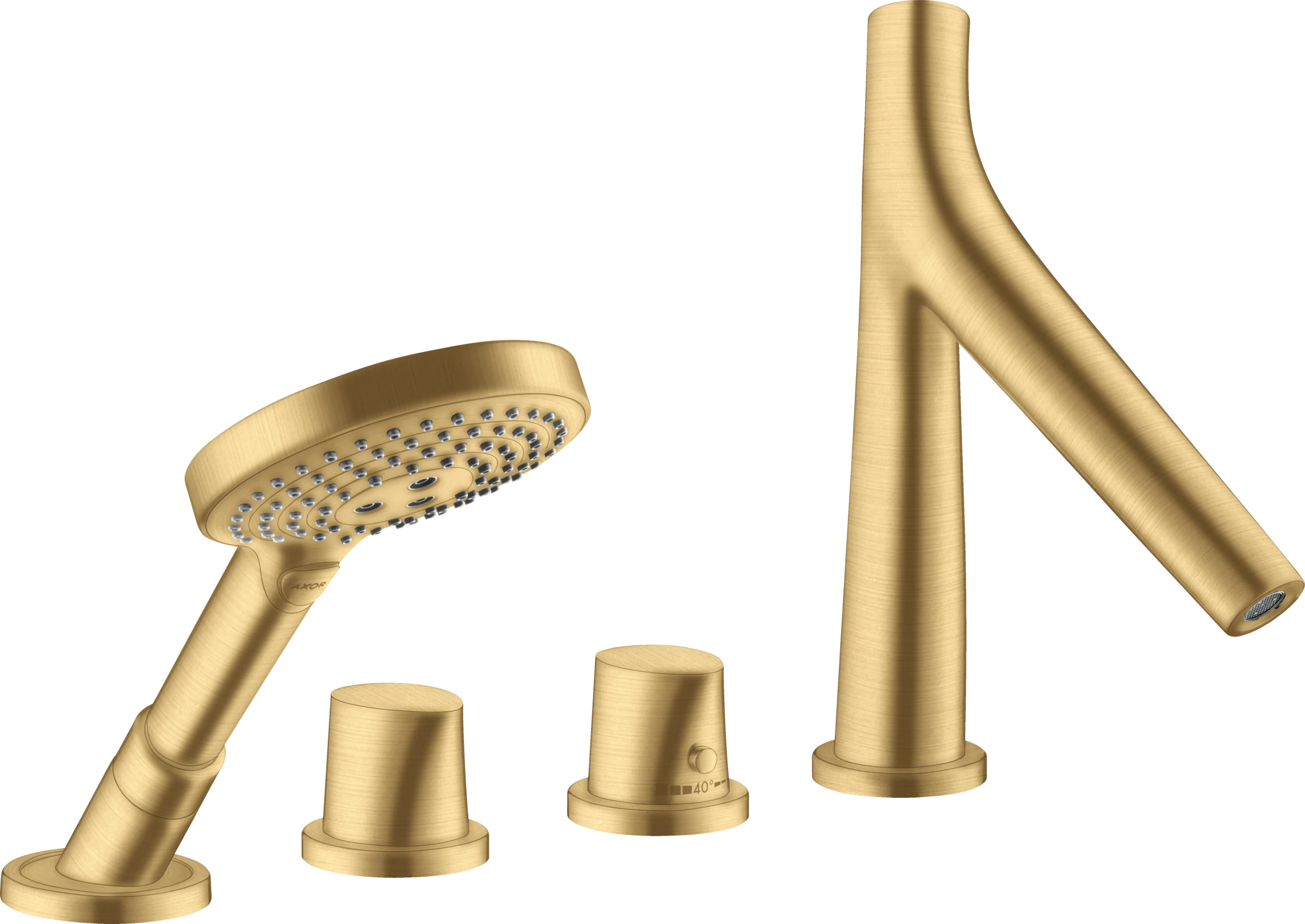 Axor Starck Organic Thermostatic Bath Filler Concealed 504 X 263 X 128mm Gold - Brushed