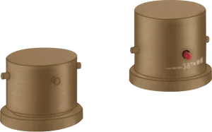 Axor Starck 2-hole Rim-mounted Thermostatic Bath Mixer With Zero Handles Brushed Bronze