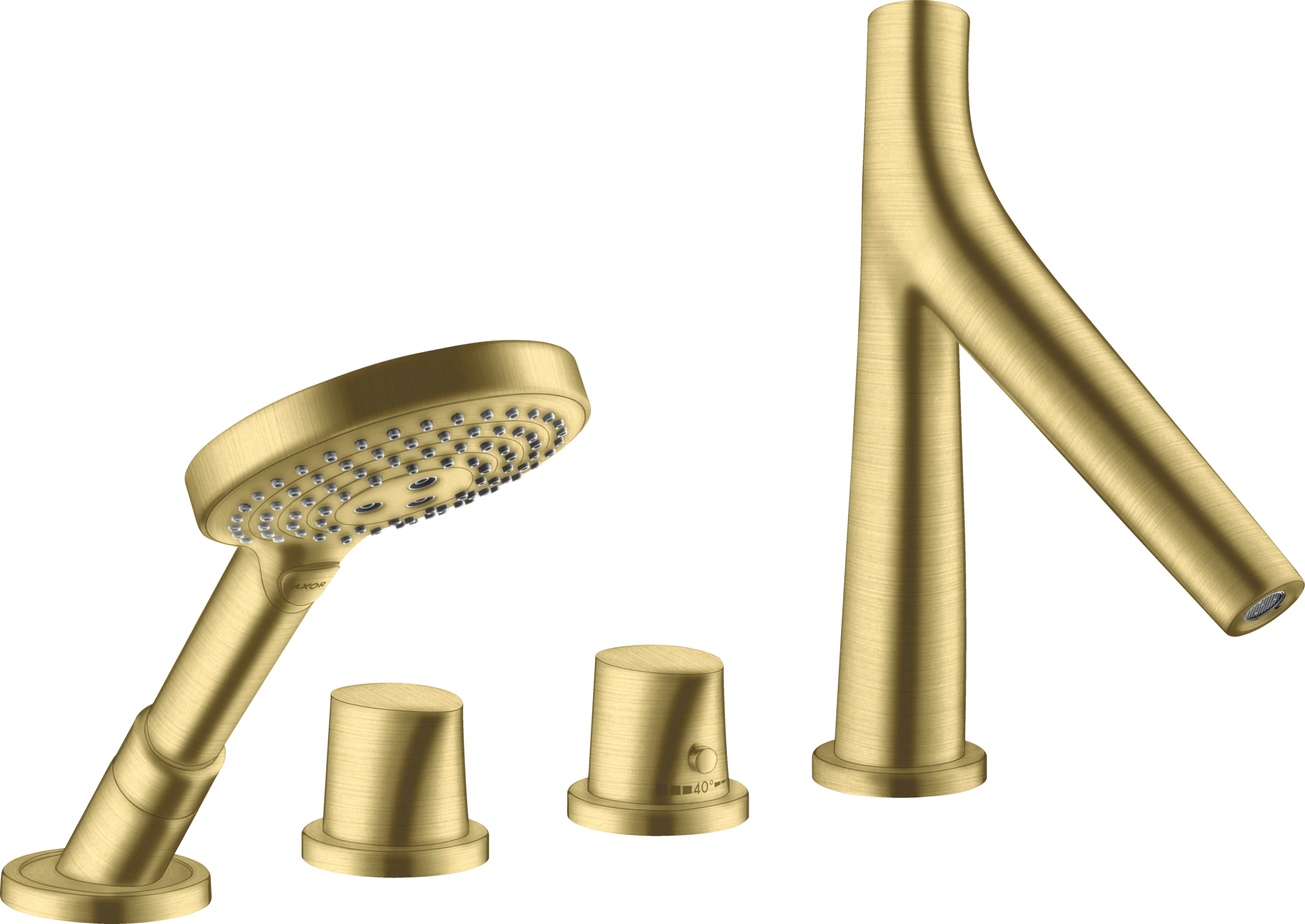 Axor Starck Organic Thermostatic Bath Filler Concealed 504 X 263 X 128mm Brass - Brushed