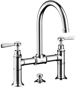 Axor Montreux 2-handle Basin Mixer 220 With Lever Handles And Pop-up Waste Stainless Steel Optic