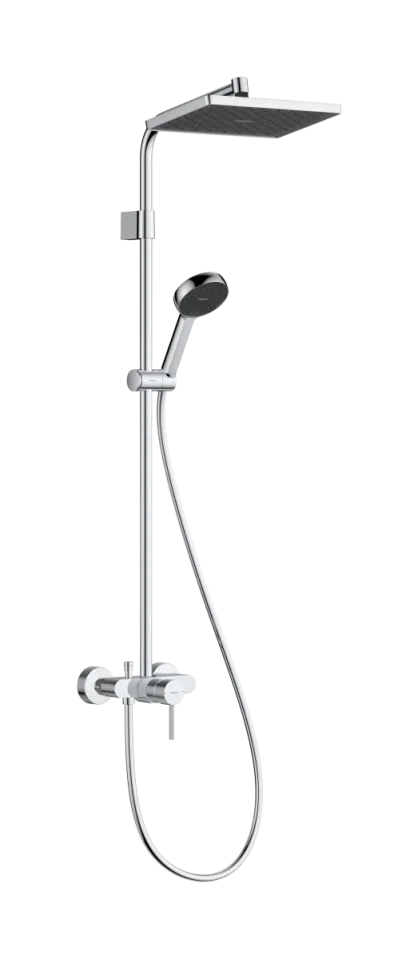 Hansgrohe Activera Q Shower Pipes With Tap 1080 X 355 X 100mm Chrome product image - Image 1