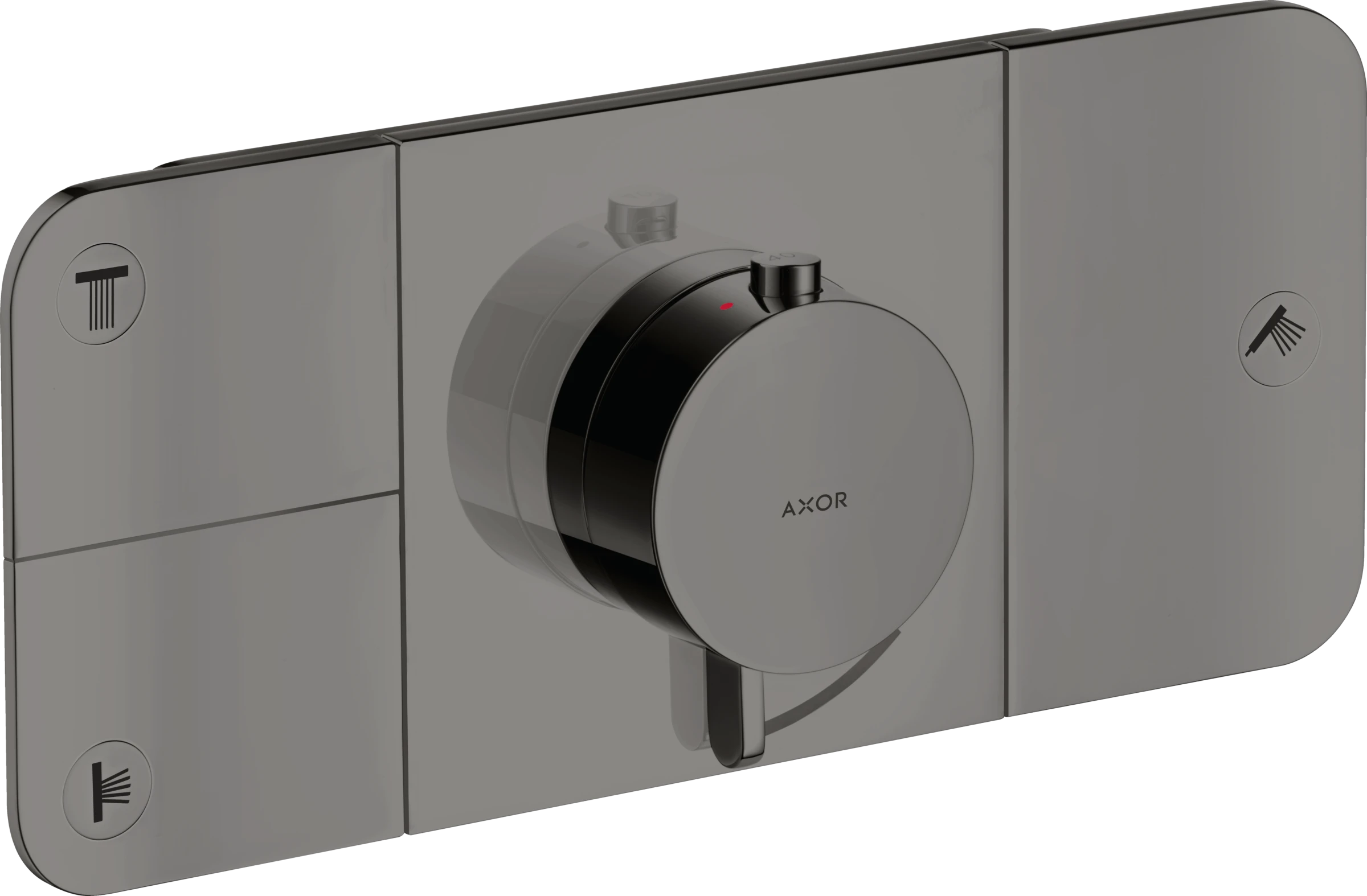 Axor One Thermostatic Shower Mixer Concealed 450 X 230 X 255mm Gunmetal/chrome - Polished