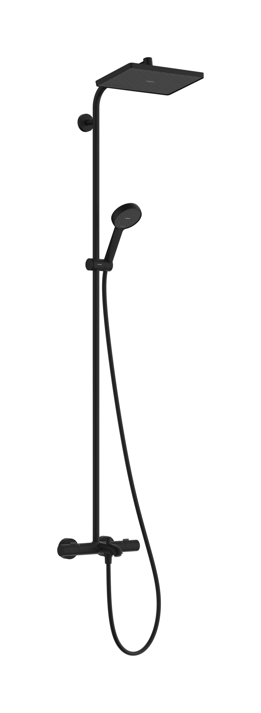 Hansgrohe Activera Q Showerpipes With Thermostatic Mixer 1520 X 355 X 115mm Black - Matt