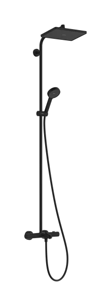 Hansgrohe Activera Q Showerpipes With Thermostatic Mixer 1520 X 355 X 115mm Black - Matt