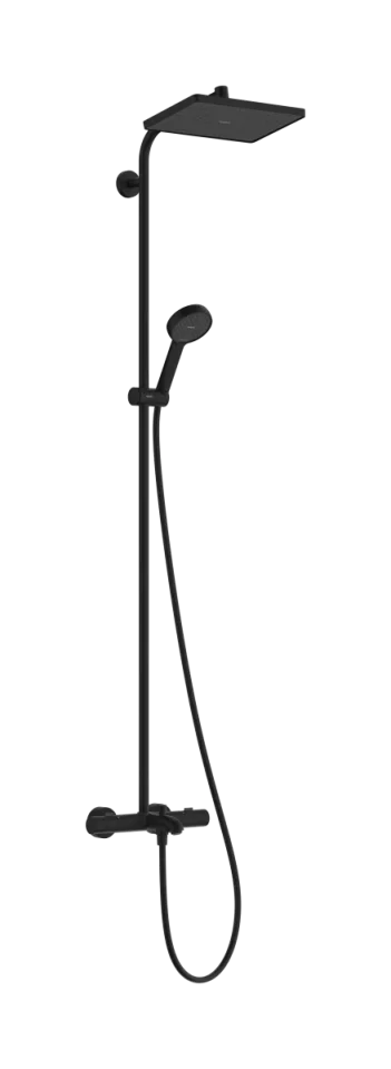 Hansgrohe Activera Q Showerpipes With Thermostatic Mixer 1520 X 355 X 115mm Black - Matt product image - Image 1