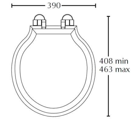 Imperial Etoile S/c Seat White Chrome technical drawing - Image 2