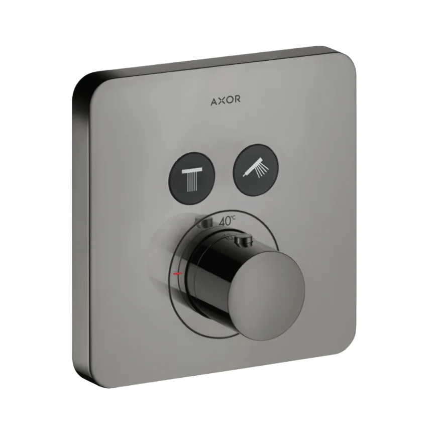 Axor Showersolutions Thermostatic Shower Mixer Concealed 220 X 185 X 135mm Gunmetal/chrome - Polished product image - Image 1