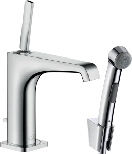 Axor Citterio E Single Lever Basin Mixer 130 With Bidet 1jet Shower Spray And Shower Hose 1.60 M