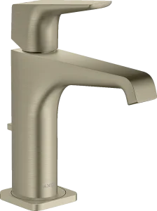 Axor Citterio E Single Lever Basin Mixer 130 With Lever Handle And Pop-up Waste Brushed Nickel
