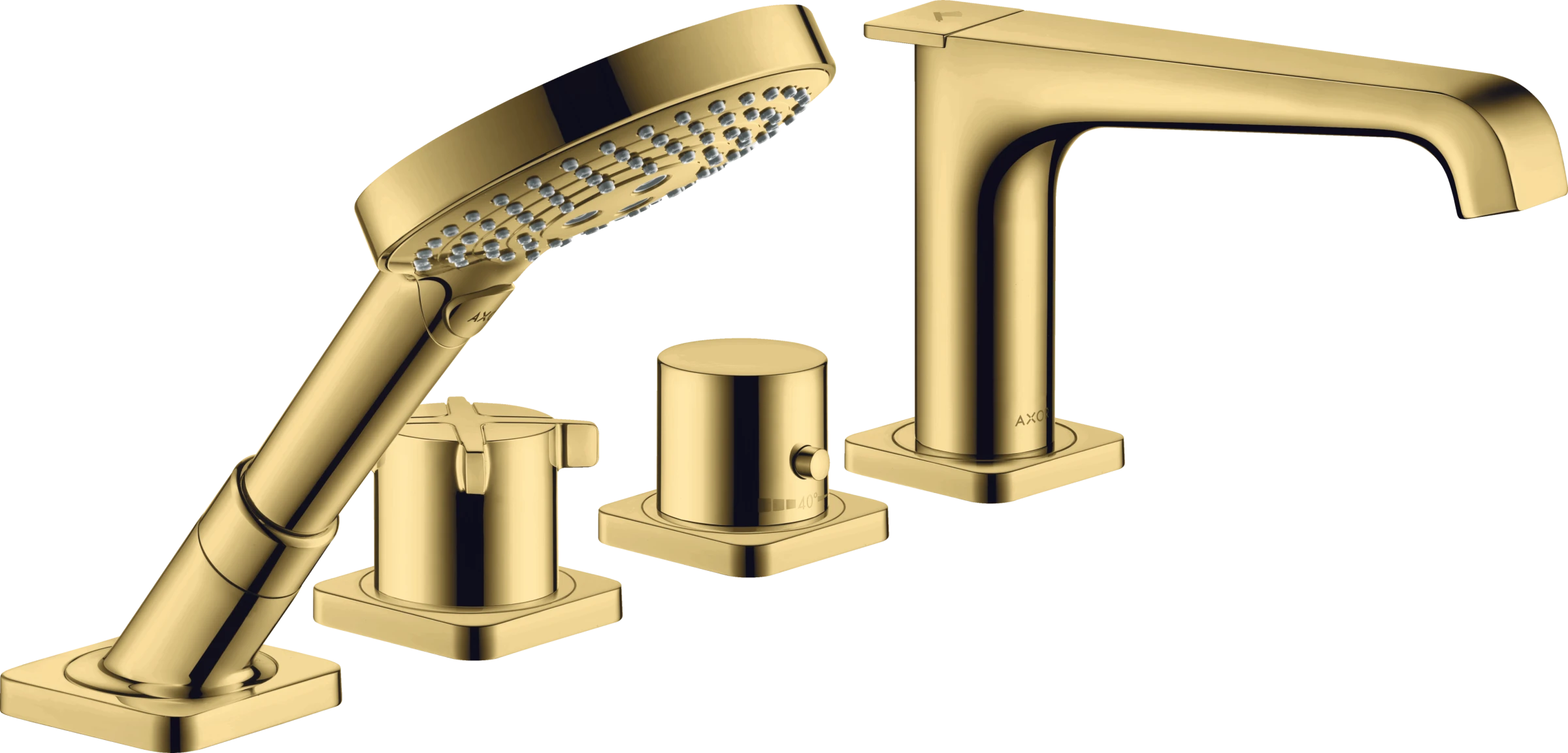 Axor Citterio E Thermostatic Bath Filler Concealed 504 X 263 X 128mm Gold - Polished