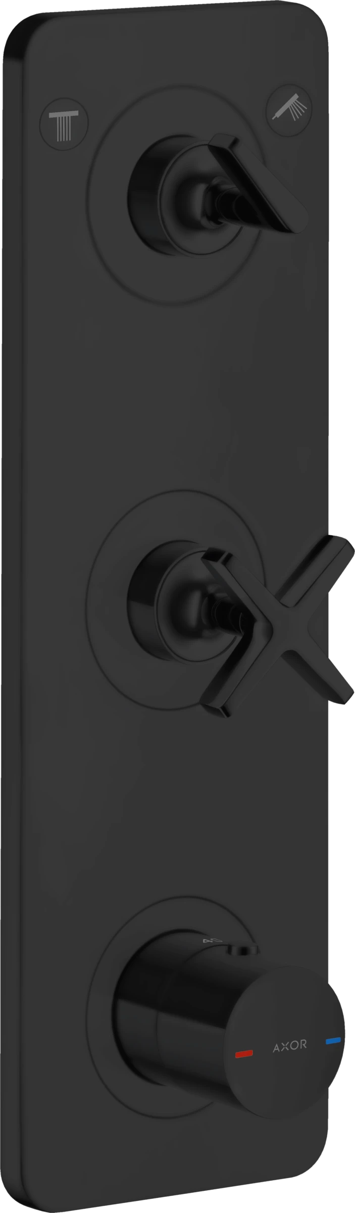 Axor Citterio E Thermostatic Shower Mixer Concealed 455 X 240 X 105mm Black - Matt