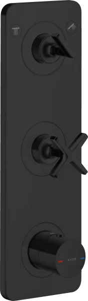 Axor Citterio E Thermostatic Module 380/120 For Concealed Installation For 2 Outlets With Plate Matt Black