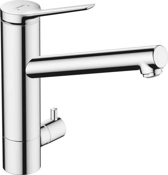 Hansgrohe Zesis M33 Single Lever Kitchen Mixer 200, Device Shut-off Valve, Coolstart, 1jet Chrome