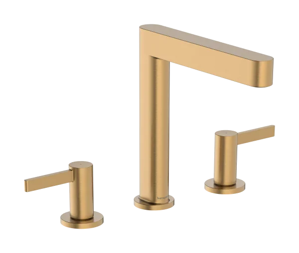 Hansgrohe Finoris 3-hole Basin Mixer 160 With Push-open Waste Set Brushed Bronze