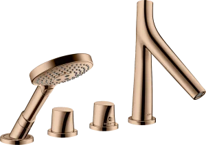 Axor Starck Organic Thermostatic Bath Filler Concealed 504 X 263 X 128mm Rose Gold/gold - Polished