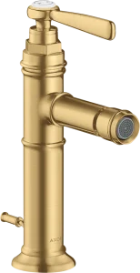 Axor Montreux Single Lever Bidet Mixer With Lever Handle And Pop-up Waste Brushed Gold Optic