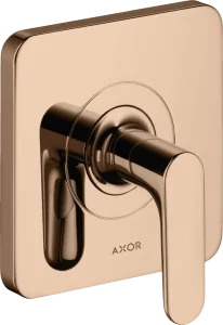 Axor Citterio M Shut-off Valves 130 X 110 X 87mm Rose Gold/gold - Polished