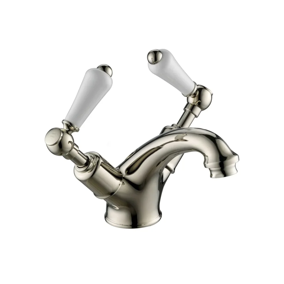 Just Taps Grosvenor Lever Basin Mixer With Pop Up Waste Nickel product image - Image 1